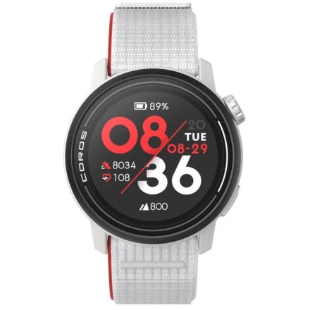 Biały Coros PACE 3 Premium GPS Sport Nylon Chalk WPACE3-CHK