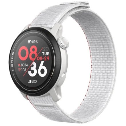 Biały Coros PACE 3 Premium GPS Sport Nylon Chalk WPACE3-CHK