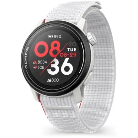 Biały Coros PACE 3 Premium GPS Sport Nylon Chalk WPACE3-CHK