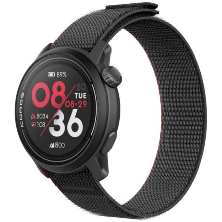 Czarny Coros PACE 3 Premium GPS Sport Nylon Ink WPACE3-INK
