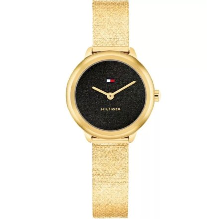 Tommy Hilfiger DEMI zegarek damski złoty z czarną tarczą 1782813