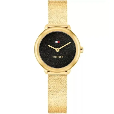Tommy Hilfiger DEMI zegarek damski złoty z czarną tarczą 1782813 - 680 ...