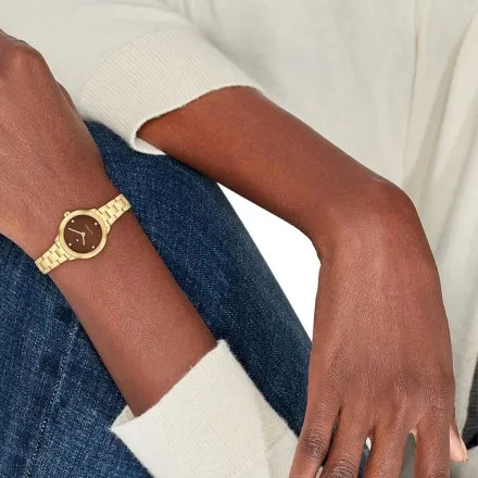 Tommy Hilfiger DEMI zegarek damski złoty z brązową tarczą 1782815