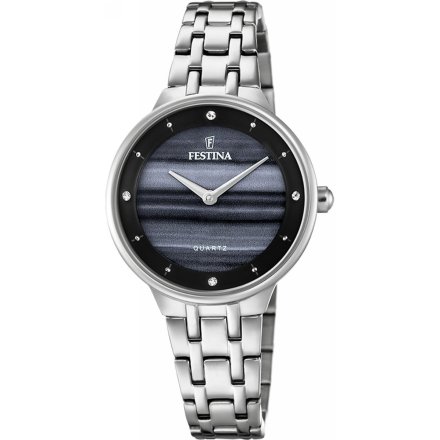 Festina Madmoiselle Zegarek Damski Srebrny z szarą tarczą 20600/C