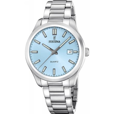 Festina Classic Zegarek Męski na bransolecie z niebieską tarczą 20736/2