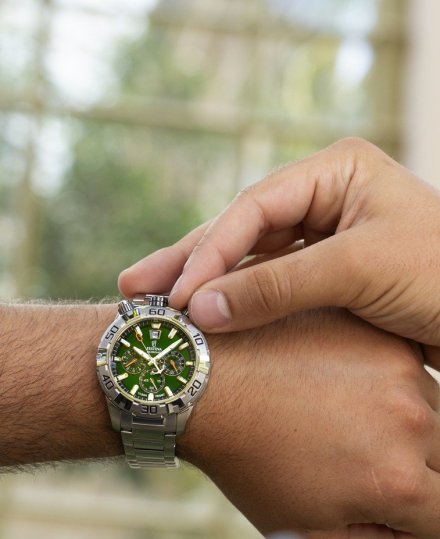 Festina The Originals Zegarek Męski na bransolecie z zieloną tarczą 20743/2