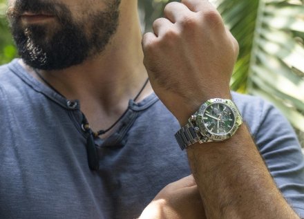 Festina The Originals Zegarek Męski na bransolecie z zieloną tarczą 20743/2