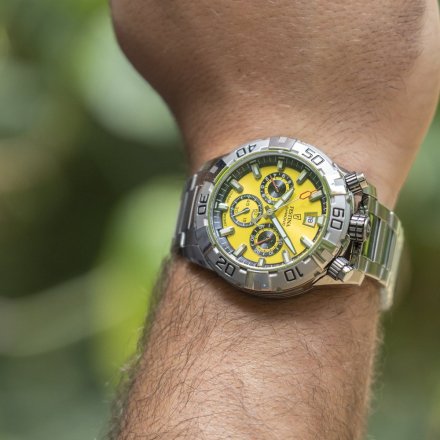 Festina The Originals Zegarek Męski na bransolecie z żółtą tarczą 20743/4