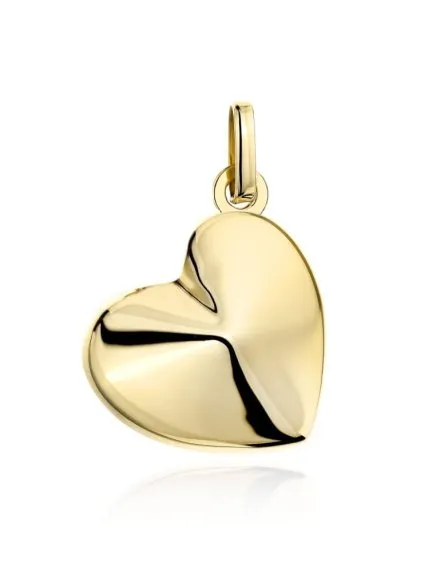 Zawieszka złota dwustronne serce 3D • Złoto 585 0.72 g