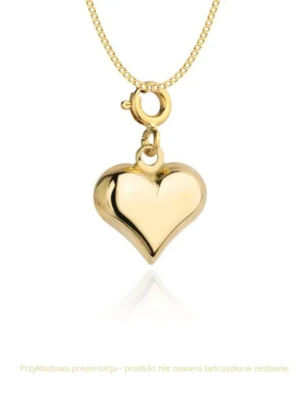 Zawieszka charms małe serce • Złoto 585 0.79 g