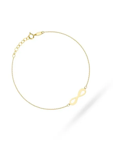 Bransoletka złota znak nieskończoności • Złoto 585 0.68 g