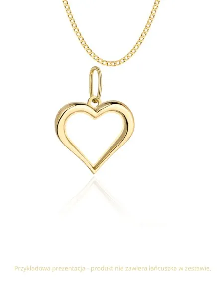  Zawieszka złota kontur serca • Złoto 585 0.42 g