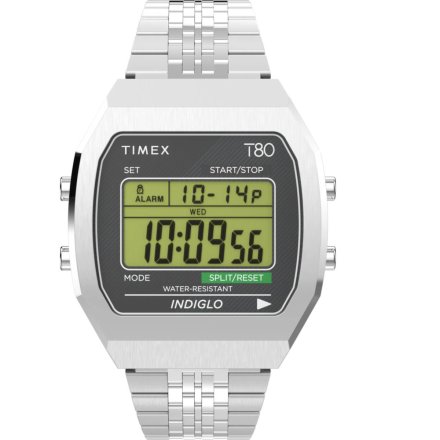 Timex T80 TW2V74200 retro zegarek na bransolecie z wyświetlaczem