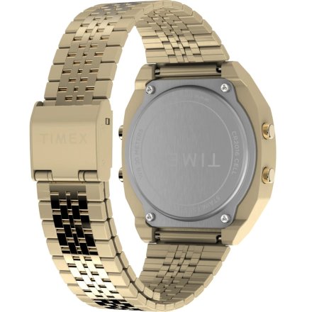 Timex T80 TW2V74300 retro złoty zegarek na bransolecie z wyświetlaczem