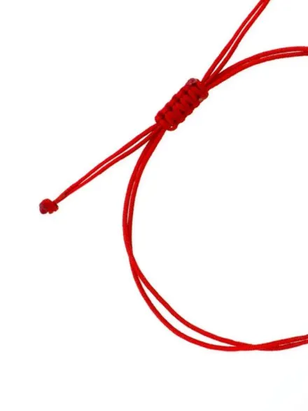 Bransoletka złota czarna koniczynka na czerwonym sznurku  • Złoto 585 0.50 g