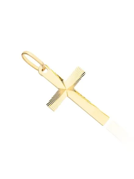 Zawieszka krzyżyk złoty diamentowany średni • Złoto 585 0.57 g