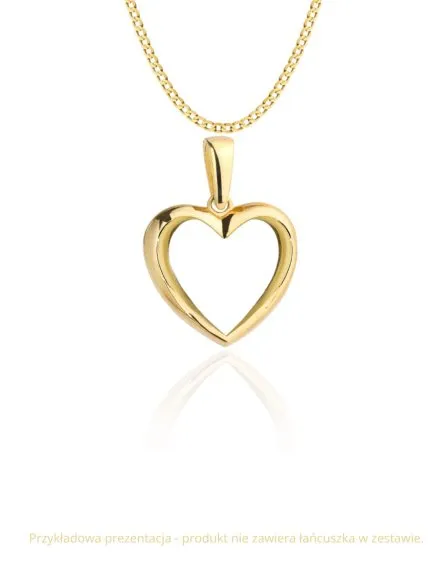  Zawieszka złota kontur serca mała • Złoto 585 0.41 g