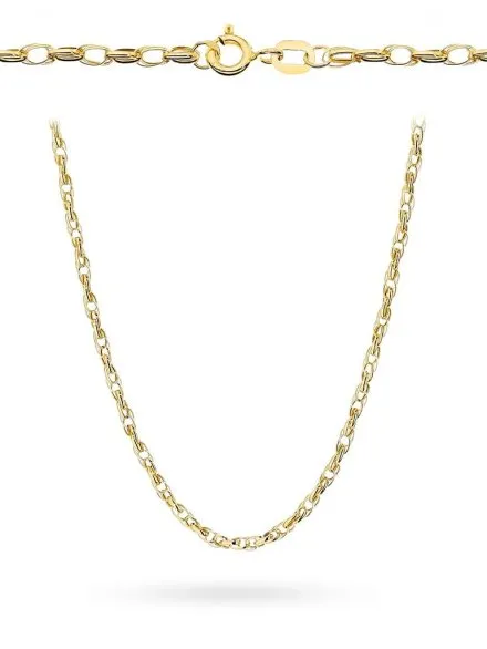 Naszyjnik złoty podwójne owalne rolo 45 cm • Złoto 585 2.00 g