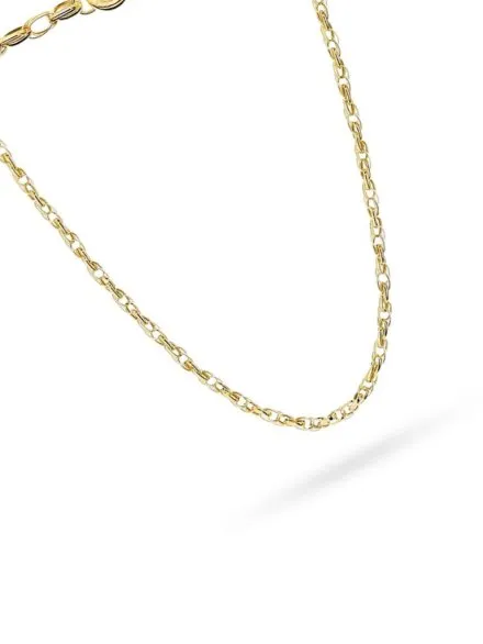 Naszyjnik złoty podwójne owalne rolo 45 cm • Złoto 585 2.00 g