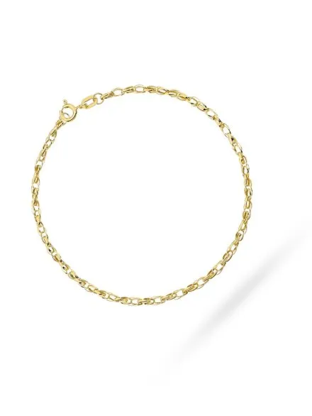 Bransoletka złota podwójne owalne rolo • Złoto 585 0.86 g