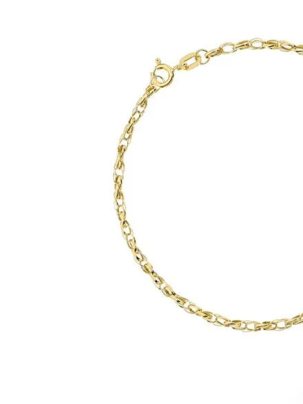 Bransoletka złota podwójne owalne rolo • Złoto 585 0.86 g