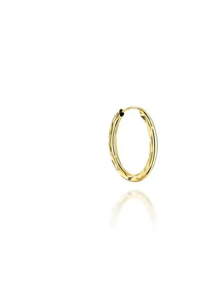 Kolczyki złote koła diamentowane super lekkie 1,5 cm • Złoto 585 0.64 g