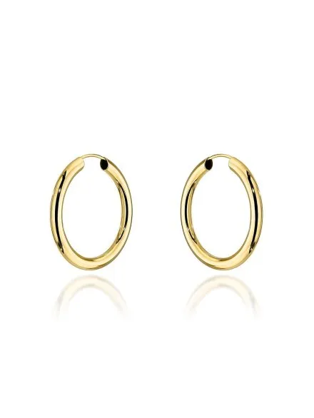 Kolczyki złote koła - 2,2cm super lekkie • Złoto 585 1.50 g
