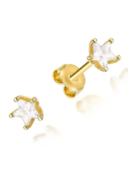 Kolczyki złote gwiazdki • Złoto 585 0.80 g