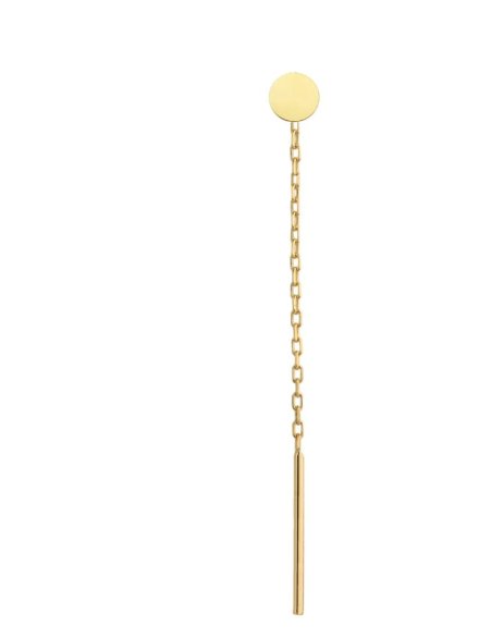 Kolczyki przewlekane złote małe pełne kółko • Złoto 585 0.60 g