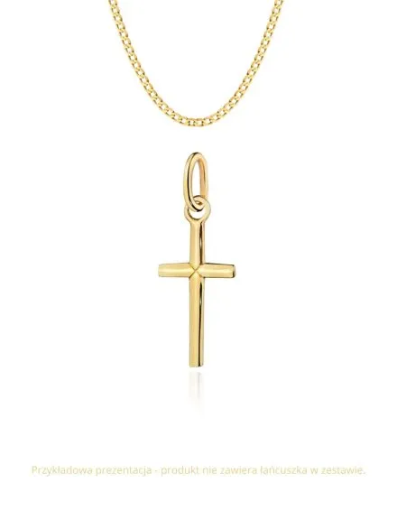 Zawieszka złoty krzyżyk klasyczny mały • Złoto 585 0.32 g