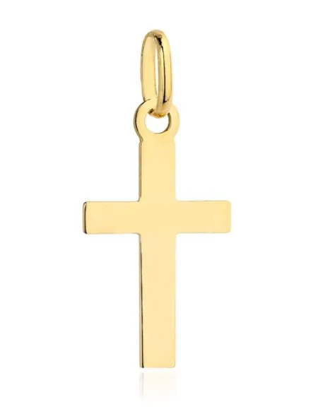 Zawieszka krzyżyk złoty gładki prosty • Złoto 585 0.65 g