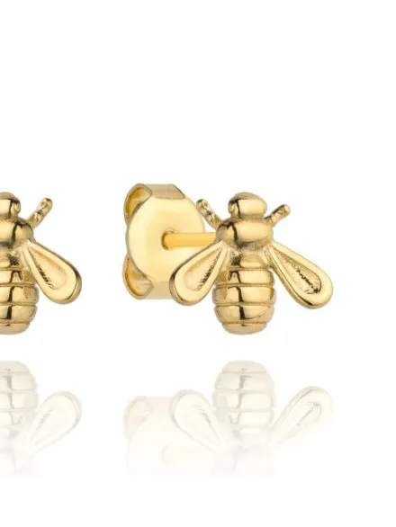 Kolczyki złote pszczółki małe • Złoto 585 1.08 g
