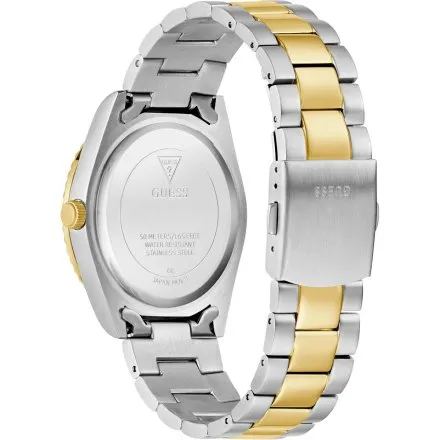 Guess Connoisseur zegarek męski złoto-srebrny ze złotą tarczą GW0265G14