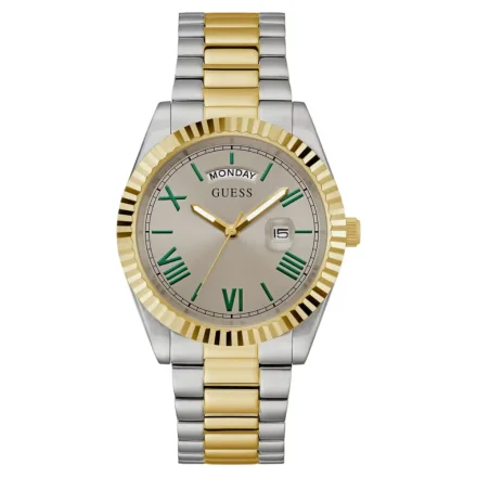 Guess Connoisseur zegarek męski złoto-srebrny z szarą tarczą GW0265G15