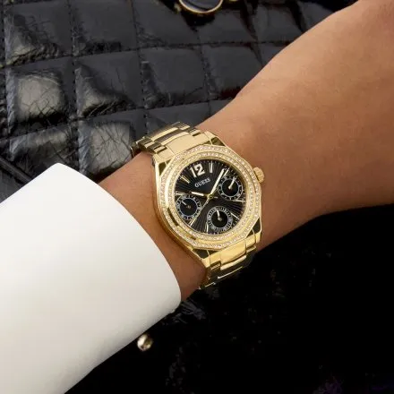 Guess Ritzy zegarek damski multifunkcyjny złoty na bransolecie GW0685L4