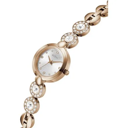 Guess Stardom zegarek damski biżuteryjny różowozłoty z kryształami GW0757L3