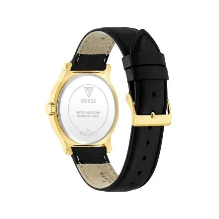 Guess Annette zegarek damski złoty na pasku skórzanym GW0860L5