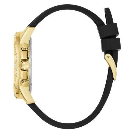 Guess Lady Majesty zegarek damski z kryształami złoty na pasku GW0772L5