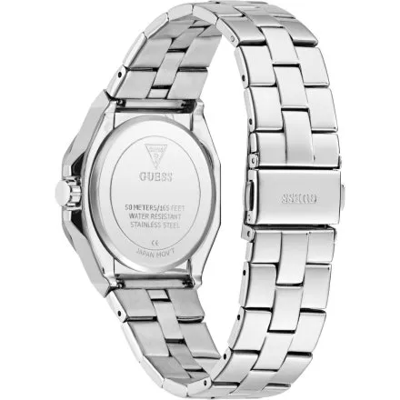 Guess Empress srebrny zegarek damski błękitna tarcza GW0873L1