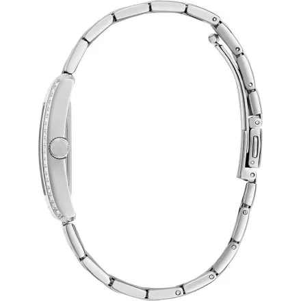 Guess Bonnie srebrny zegarek damski na bransolecie prostokątna koperta GW0874L1