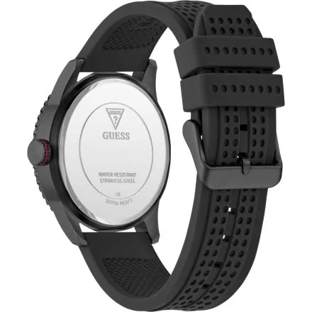 Guess Varsity czarny zegarek  z czarną tarczą na pasku GW0890G2
