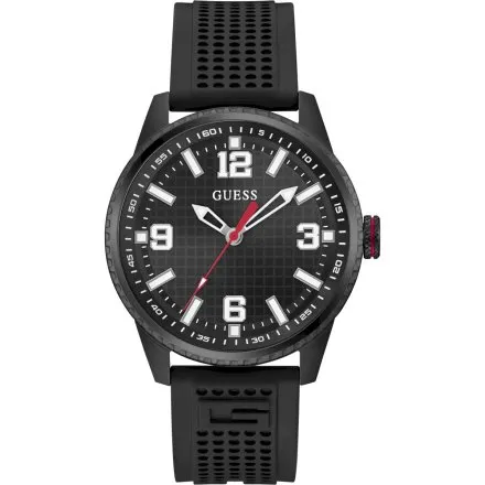 Guess Varsity czarny zegarek  z czarną tarczą na pasku GW0890G2