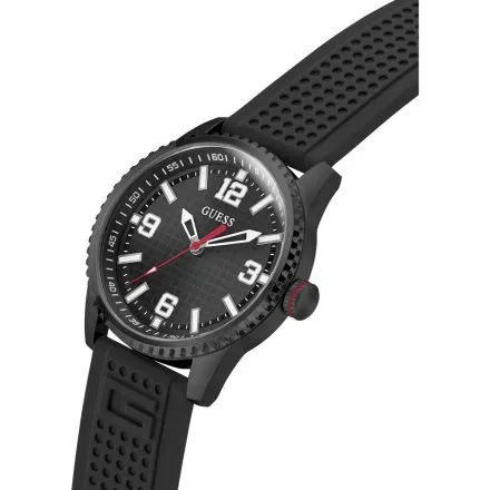 Guess Varsity czarny zegarek  z czarną tarczą na pasku GW0890G2