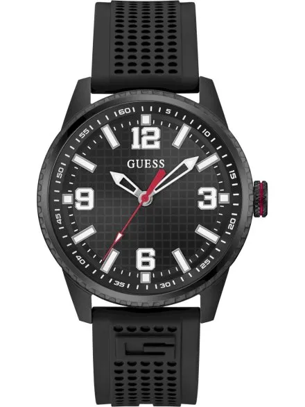 Guess Varsity czarny zegarek  z czarną tarczą na pasku GW0890G2