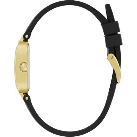 Guess Isla prostokątny zegarek damski złoty na pasku GW0926L2