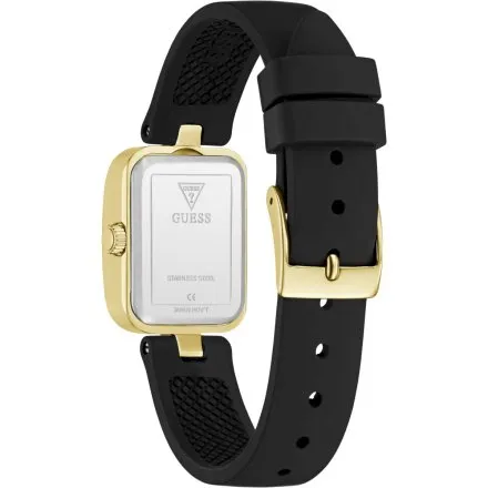 Guess Isla prostokątny zegarek damski złoty na pasku GW0926L2
