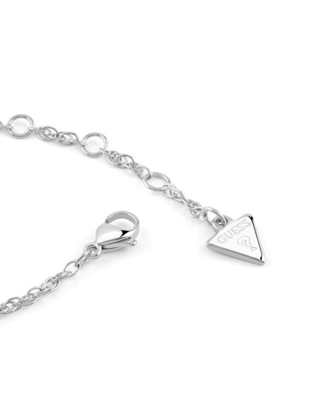 Guess LOVE srebrna bransoletka damska serce kryształki JUBB05461JW (S)