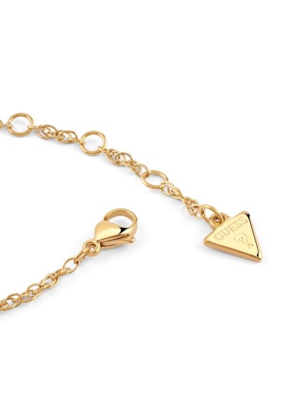 Guess LOVE złota bransoletka damska serce kryształki JUBB05461JW (S)