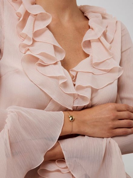 Guess Iconique złota bransoletka damska serce JUBB05542JW (S)