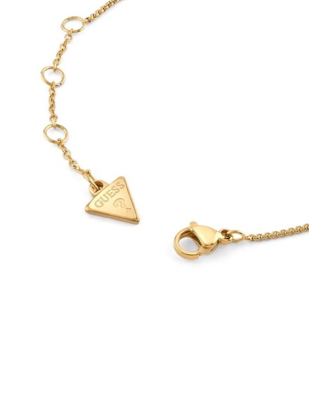 Guess Iconique złota bransoletka damska serce JUBB05542JW (S)
